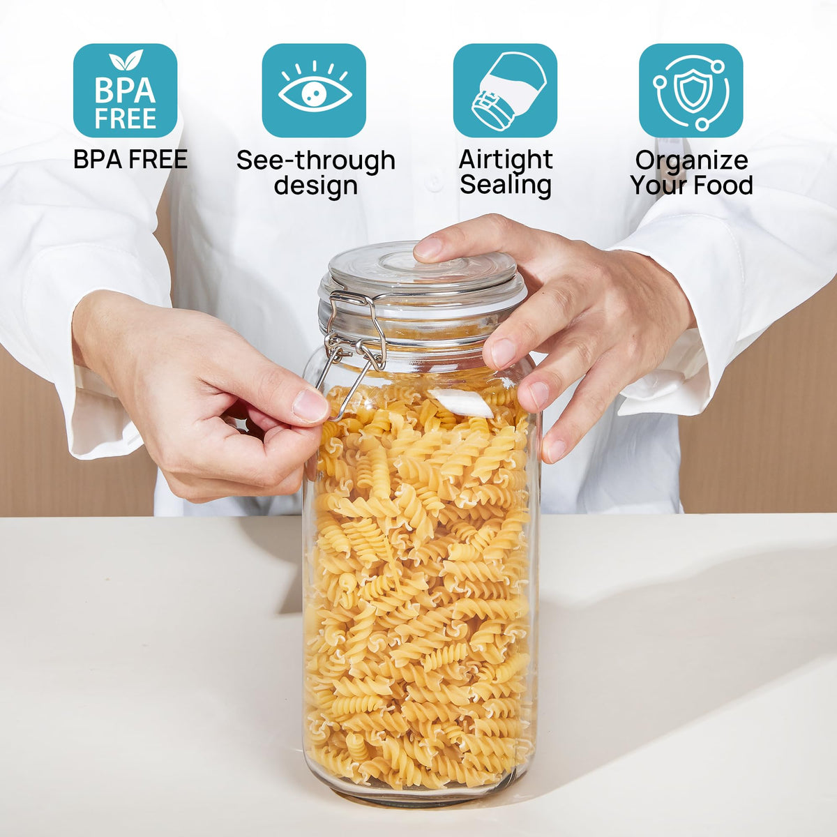 Vtopmart jars support dry foods and canning projects at home