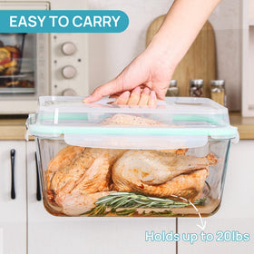 Vtopmart large borosilicate glass container showing big capacity