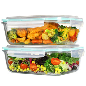 Vtopmart large glass containers with airtight lids for meal prep