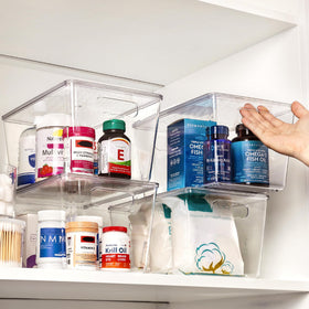 Vtopmart large kitchen cabinet bin for sturdy storage and stacking.