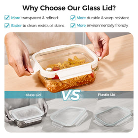 Vtopmart leak-proof containers seal securely to prevent odors.