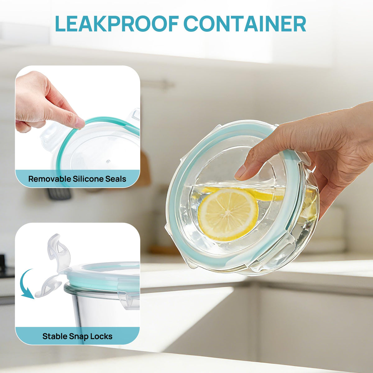 Vtopmart leakproof lids prevent spills during travel and picnics.