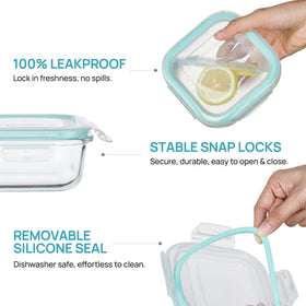 Vtopmart meal-prep containers ideal for work, gym, or picnics.