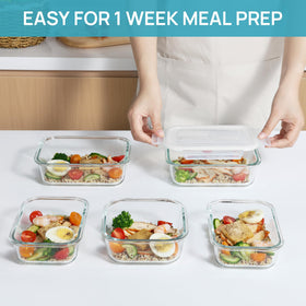 Vtopmart meal prep and leftovers stored in easy containers
