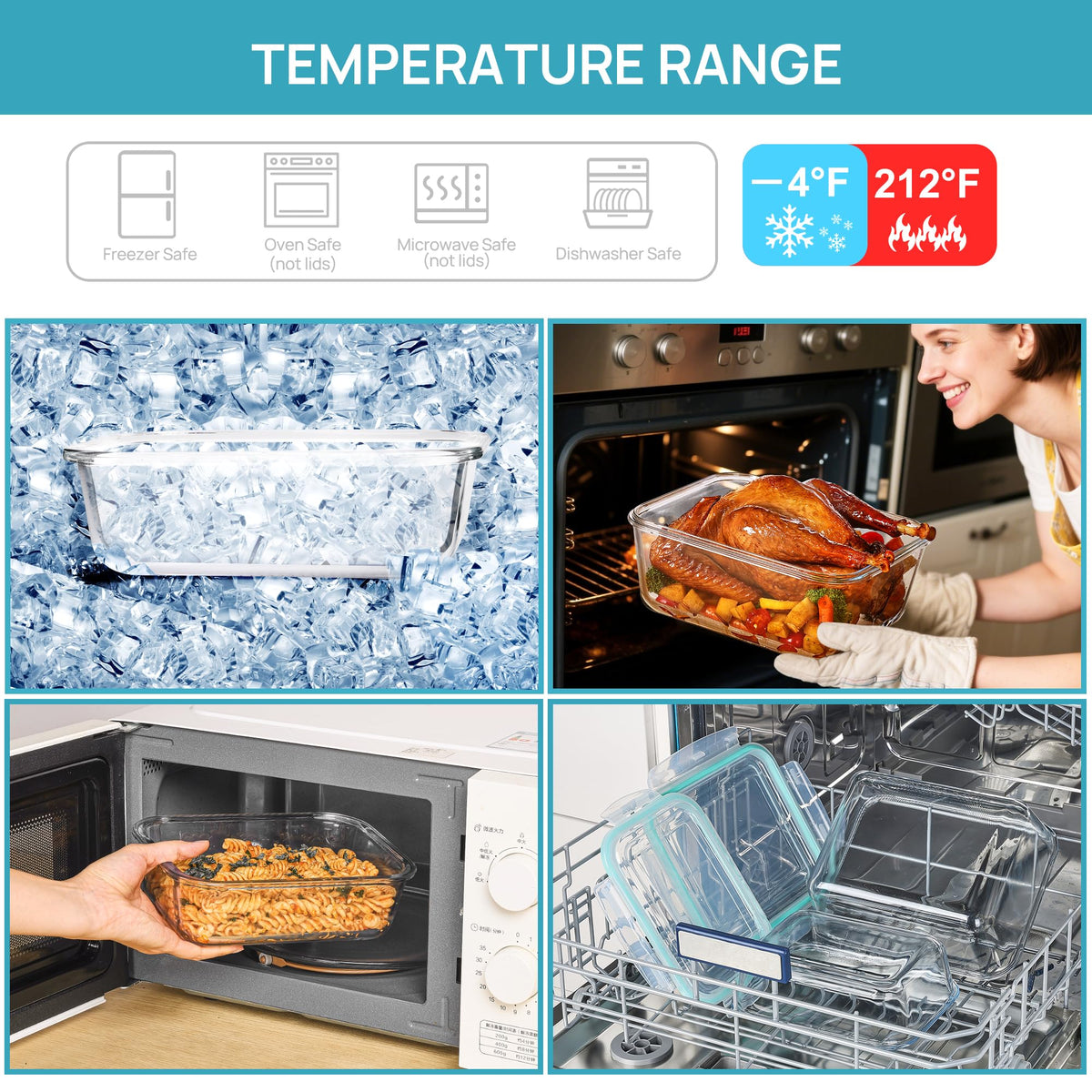 Vtopmart meal prep and leftovers storage keeps portions organized