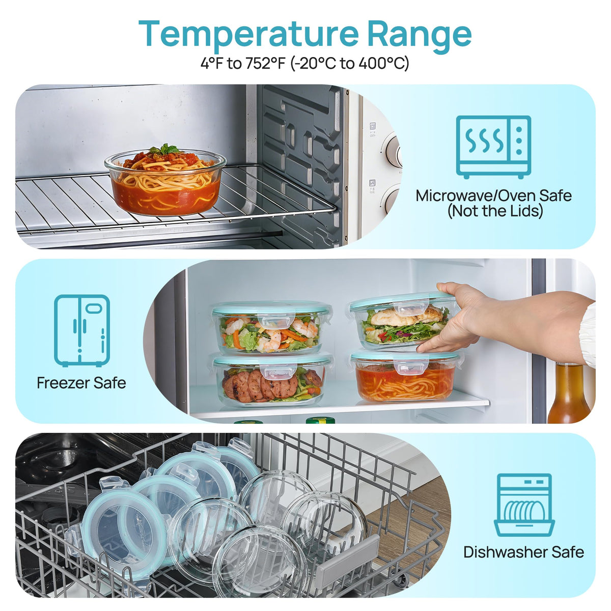 Vtopmart easy-clean silicone seal is removable for thorough washing.