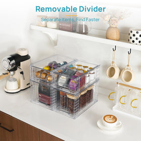 Vtopmart medicine storage drawers keep small bottles organized and accessible.