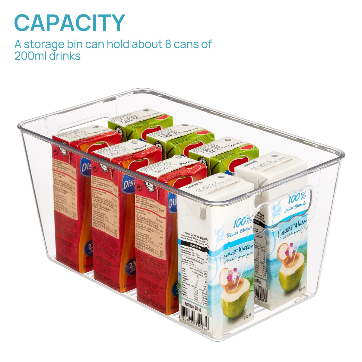 Vtopmart medium-size bin measures 10x6x5 inches for versatile use