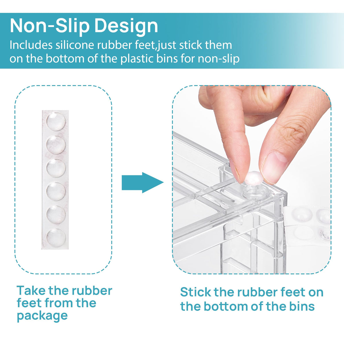 Vtopmart multi-use drawers organize kitchen, bathroom and pantry items.