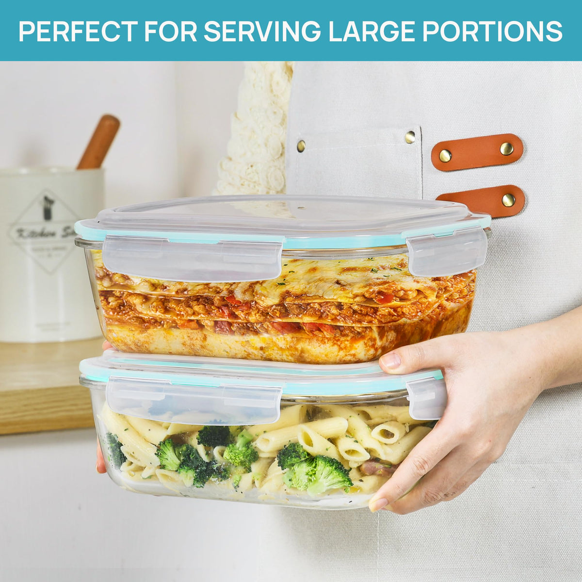 Oven and freezer-safe glass containers for versatile cooking