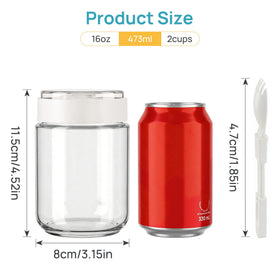 Vtopmart overnight oats containers with lids keep snacks fresh