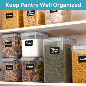 Vtopmart pantry containers prevent leaks and keep dry goods fresh.