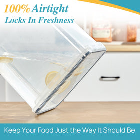Vtopmart pantry-fit design fits standard shelves for space-saving storage.