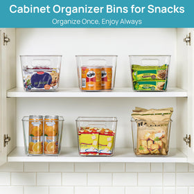 Vtopmart pantry organizer bin clear inside view enhances visibility and access