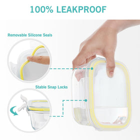 Vtopmart rectangular 21.6-ounce glass container showing contents clearly