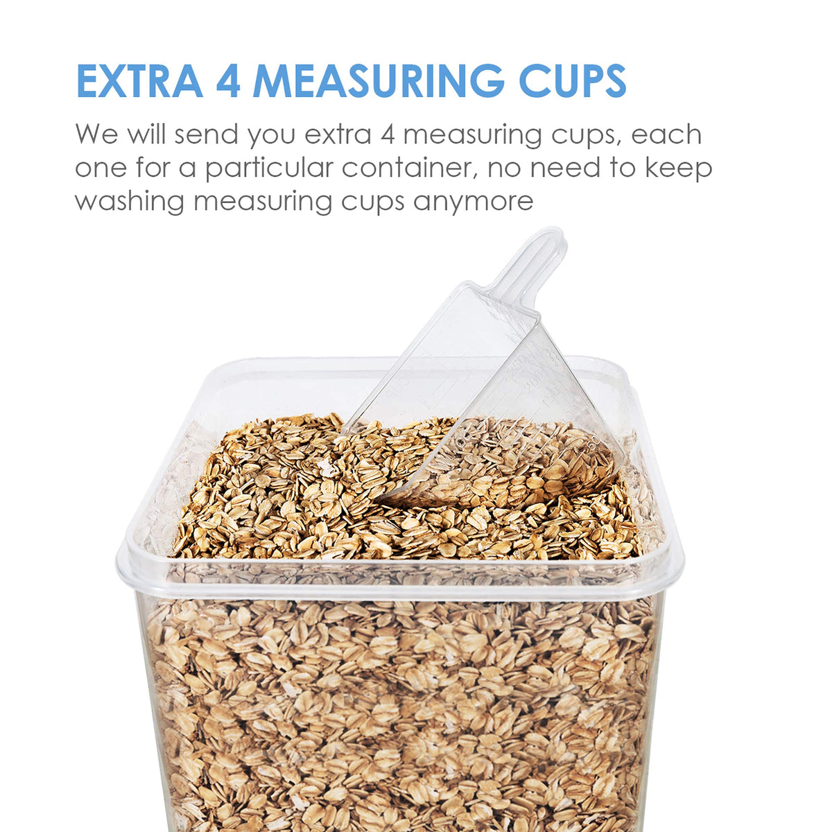 Vtopmart side-locking lid design seals in freshness and moisture protection.