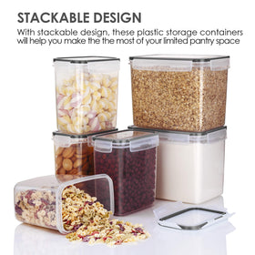 Vtopmart side-locking lids provide airtight freshness and spill protection.
