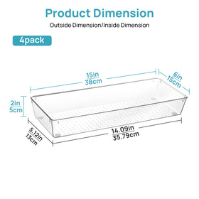 Vtopmart silverware bin stackable keeps drawers tidy and saves space.