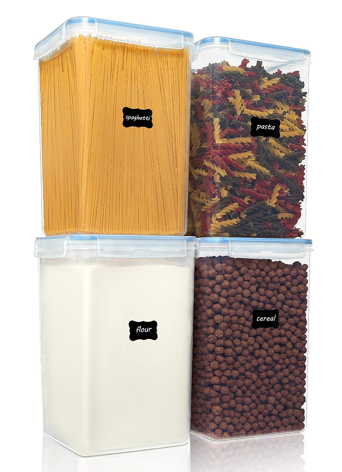 Vtopmart spaghetti stored in the tall airtight container for freshness.