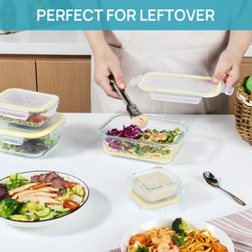 Vtopmart square 17.6-ounce glass container for meal prep