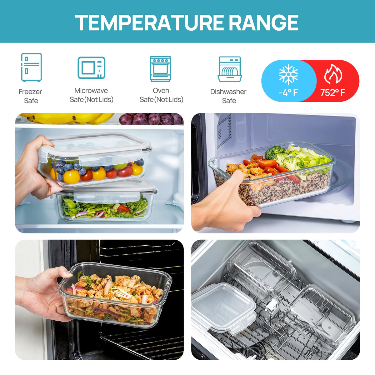 Vtopmart stackable design saves fridge space and improves organization.