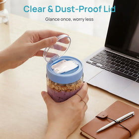 Vtopmart stackable glass containers save space in cabinets