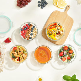 Vtopmart stackable design saves fridge space and keeps kitchen organized.