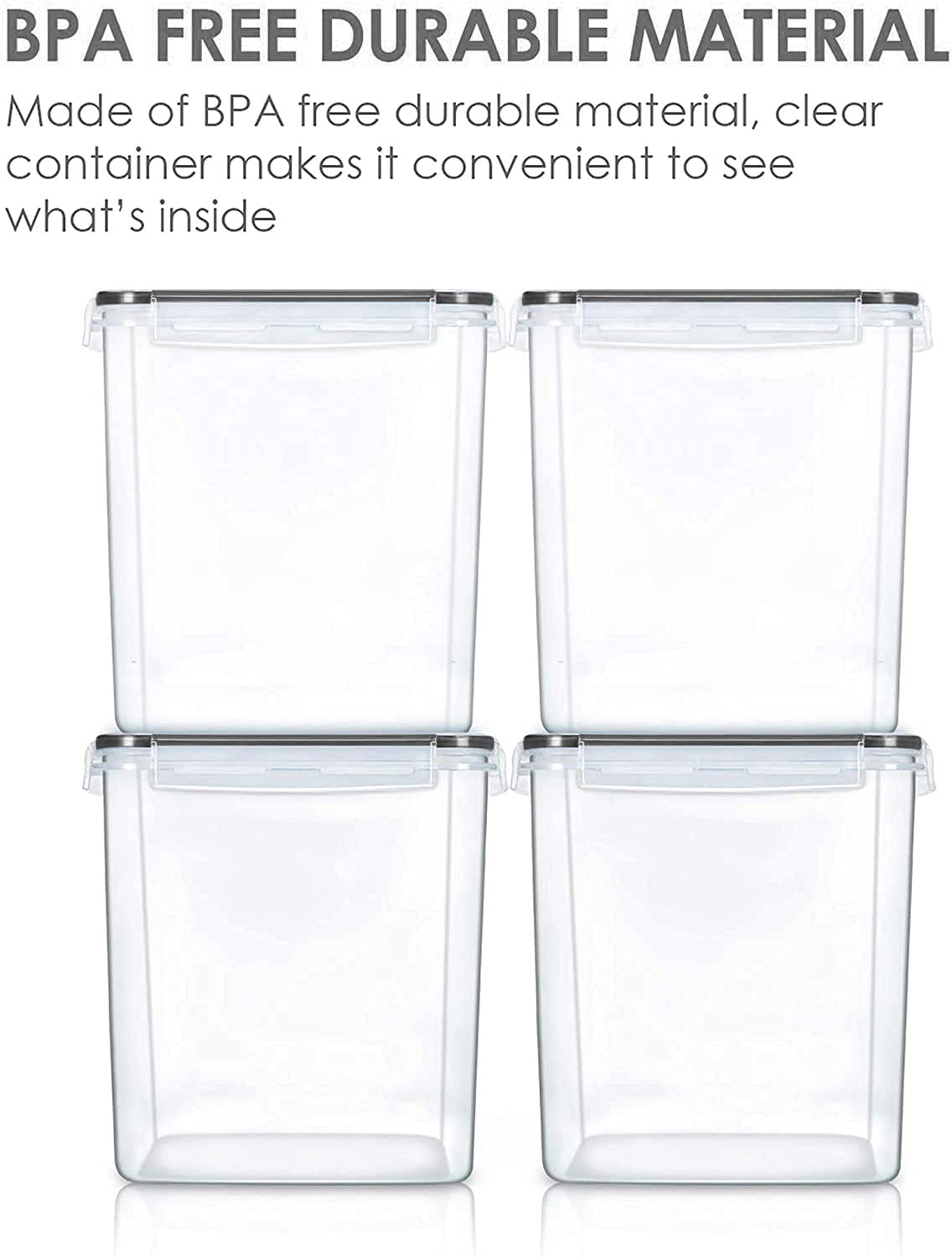 Vtopmart stackable design saves space while keeping dry goods accessible.