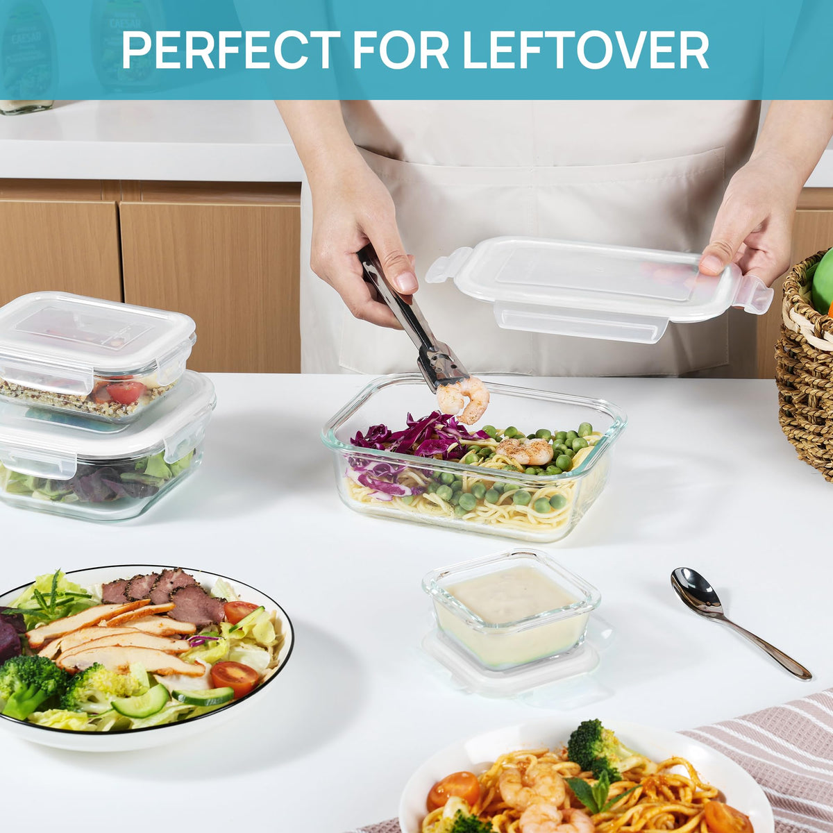 Vtopmart stackable design saves cabinet space