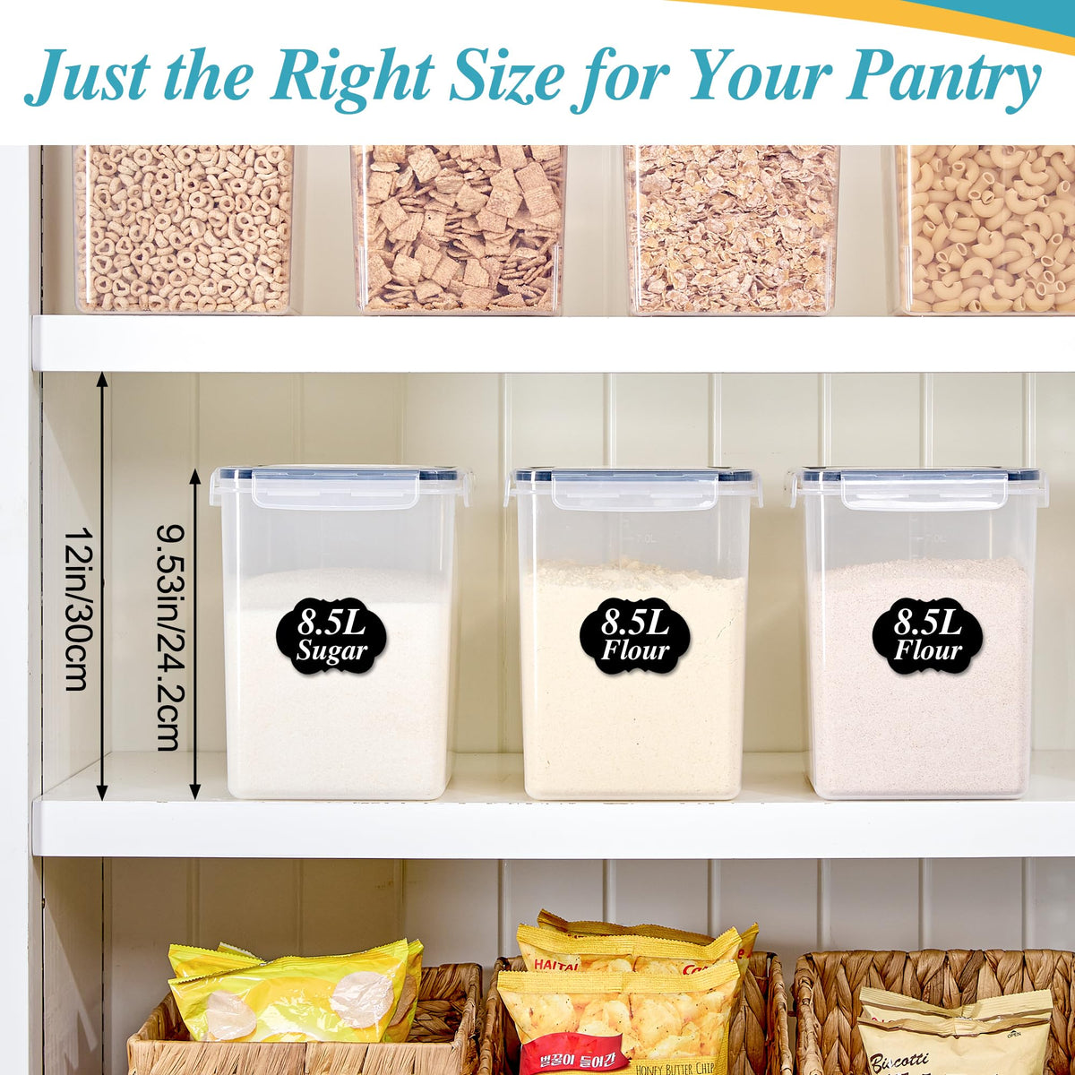 Vtopmart stackable pantry containers optimize kitchen organization
