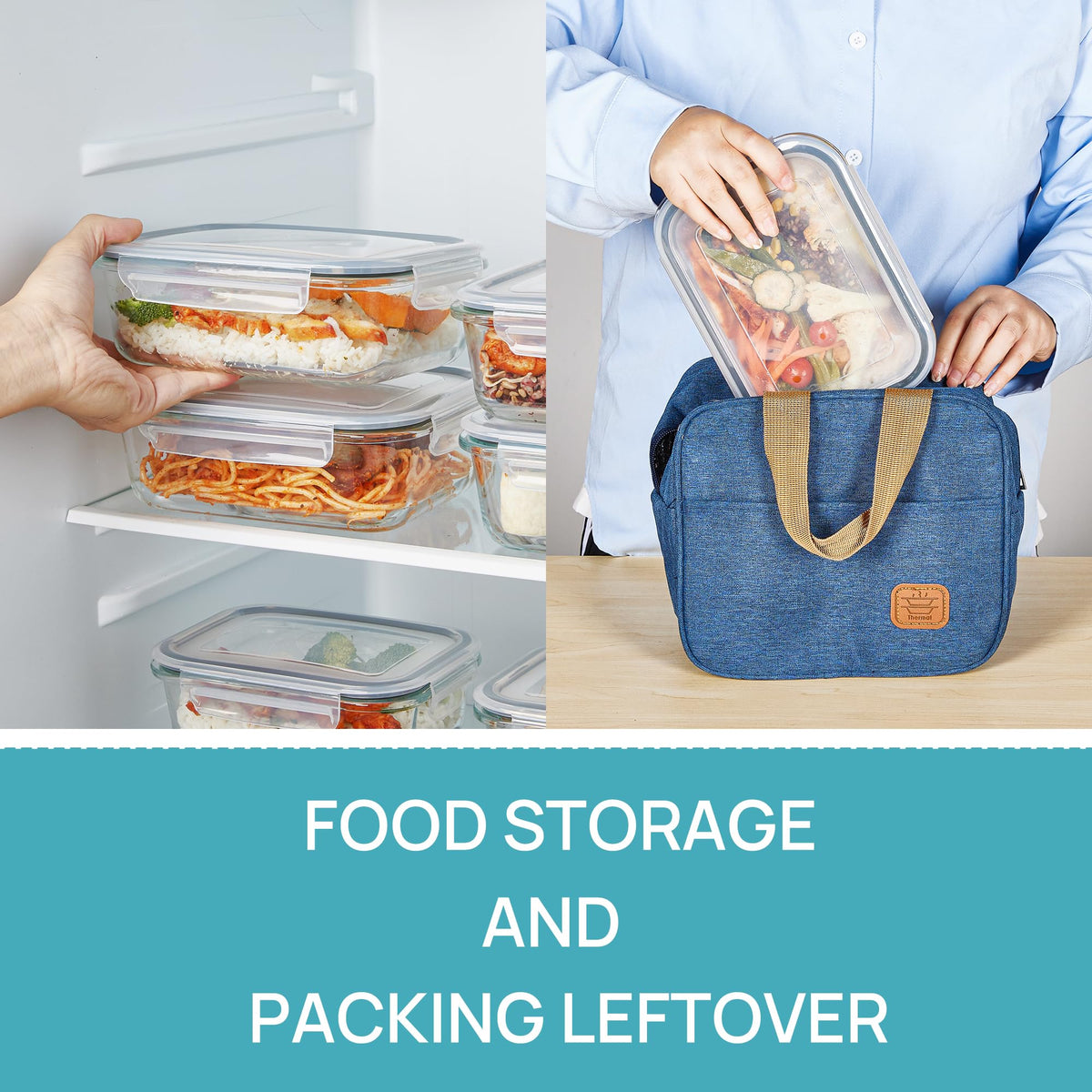 Vtopmart stackable rectangular design saves pantry space and simplifies fridge organization.
