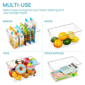 Vtopmart stackable storage bin design maximizes cabinet space and accessibility