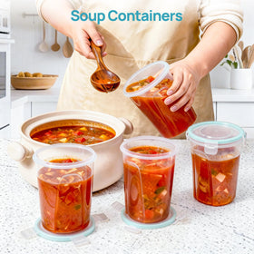 Vtopmart stackable storage containers save counter space and organize leftovers.