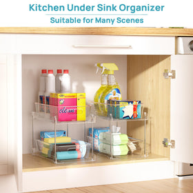 Vtopmart stainless steel tubes resist rust under sinks.