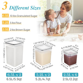 Vtopmart transparent, durable plastic for easy content visibility.