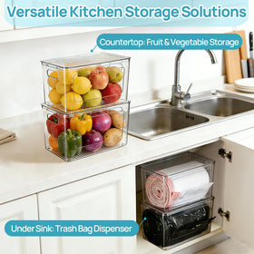 Vtopmart lid-locked opening enabling one-handed bag pull