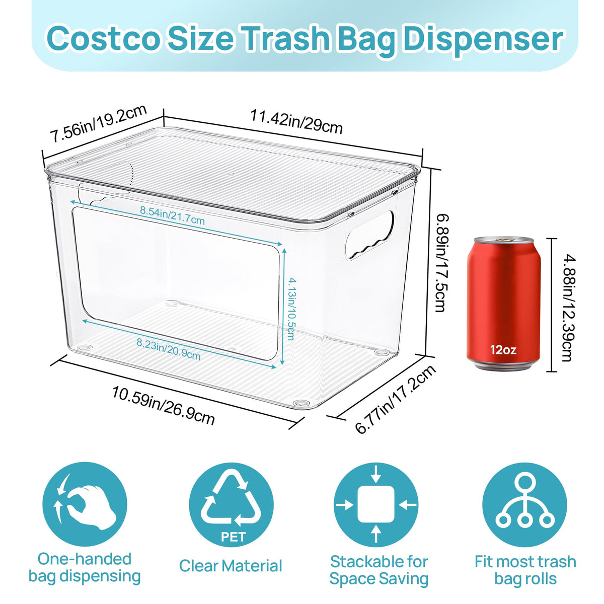 Vtopmart see-stock design lets you check bag levels at a glance.