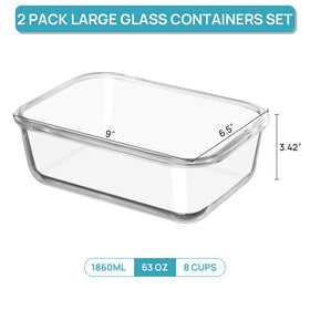 Vtopmart wide-opening glass container for easy scooping and pouring.