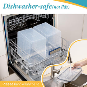 Vtopmart wide-opening container with measuring cups for easy scooping