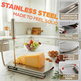 V TOWER cheese slicer locking design keeps the blade secure between uses.