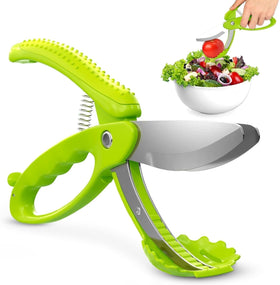VTOWER salad scissors with multi-blade cutting action for fast chopped salads.