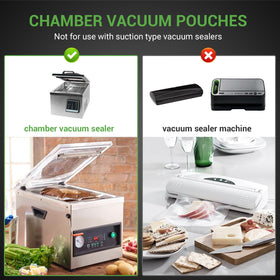 VTUUU chamber bags 8x12 precuts ideal for freezing and portioning.