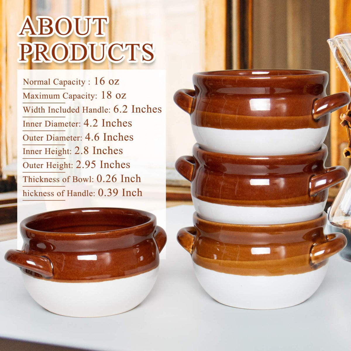 Vumdua four-pack ceramic bowls ideal for family meals and gatherings