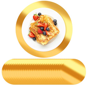Vumdua gold placemats, 13-inch round, elegant surface protection for tables and dishes.