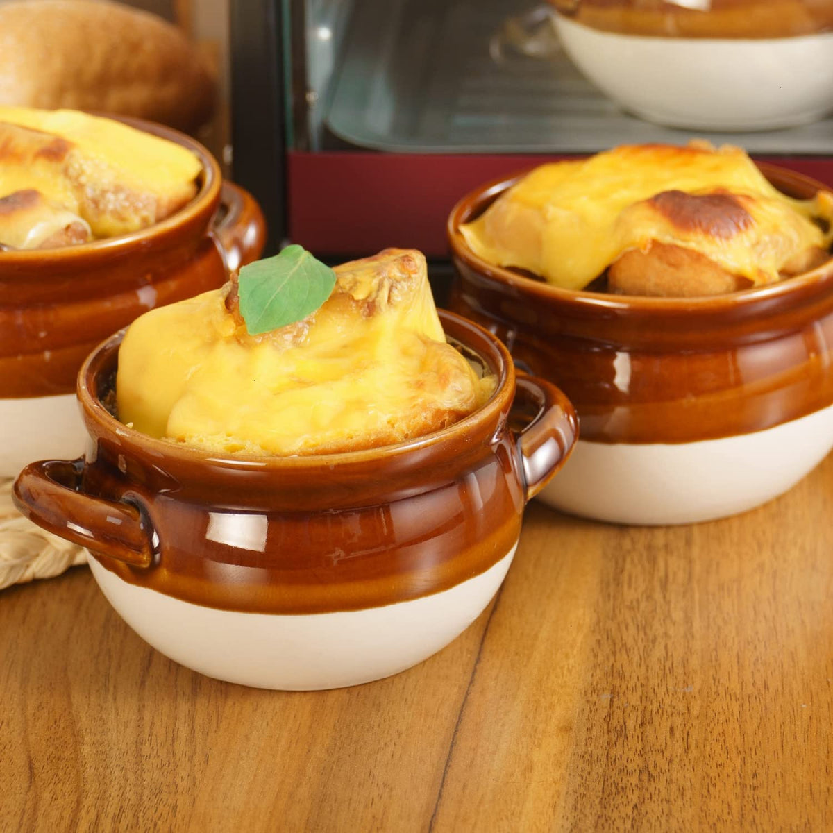 Vumdua multi-use ceramic soup bowls set with durable glaze