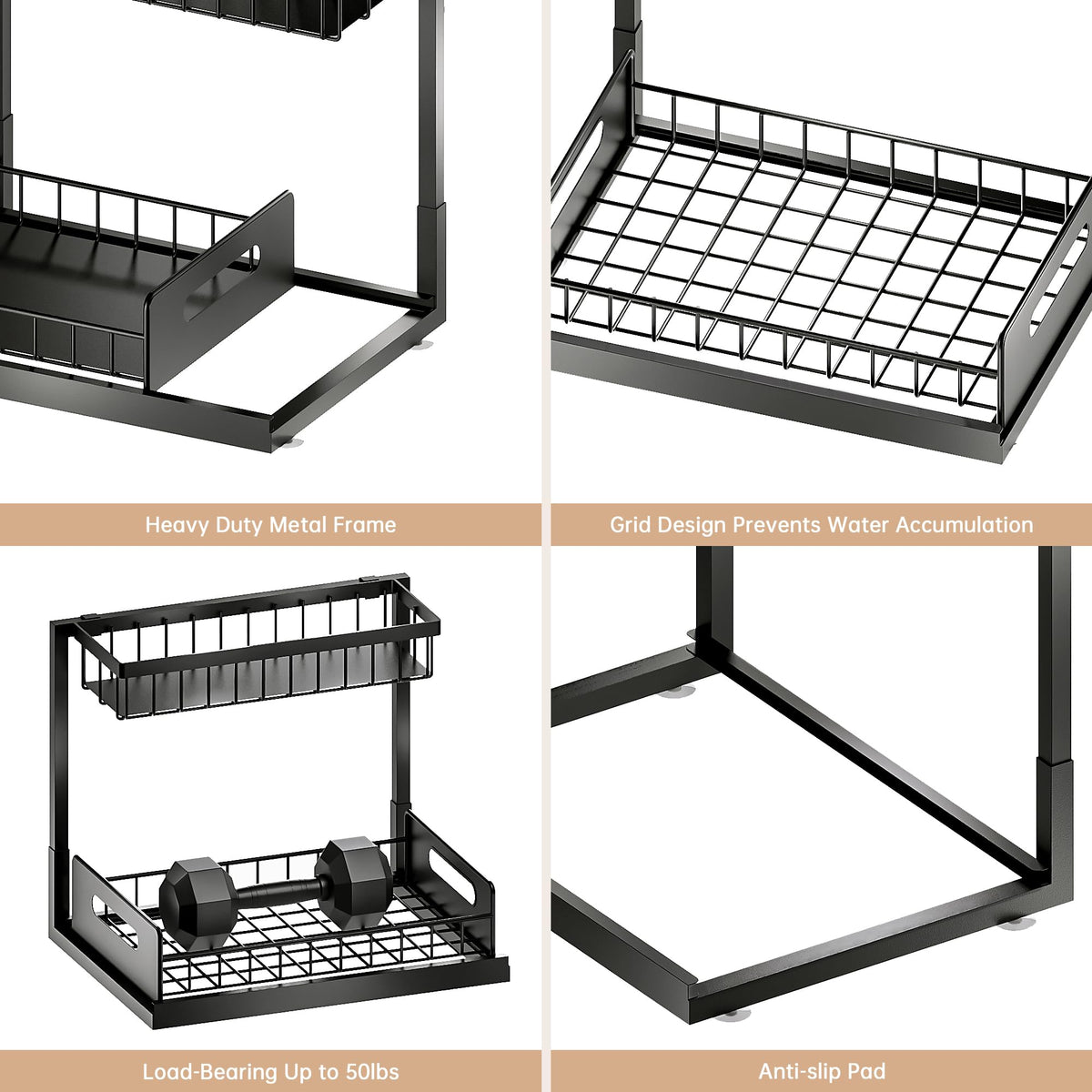 VUSIGN multi-purpose organizer for bathroom, kitchen, or laundry.