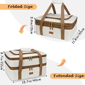 Vuudh expanding upper compartment adds space for extra dishes or toppings.