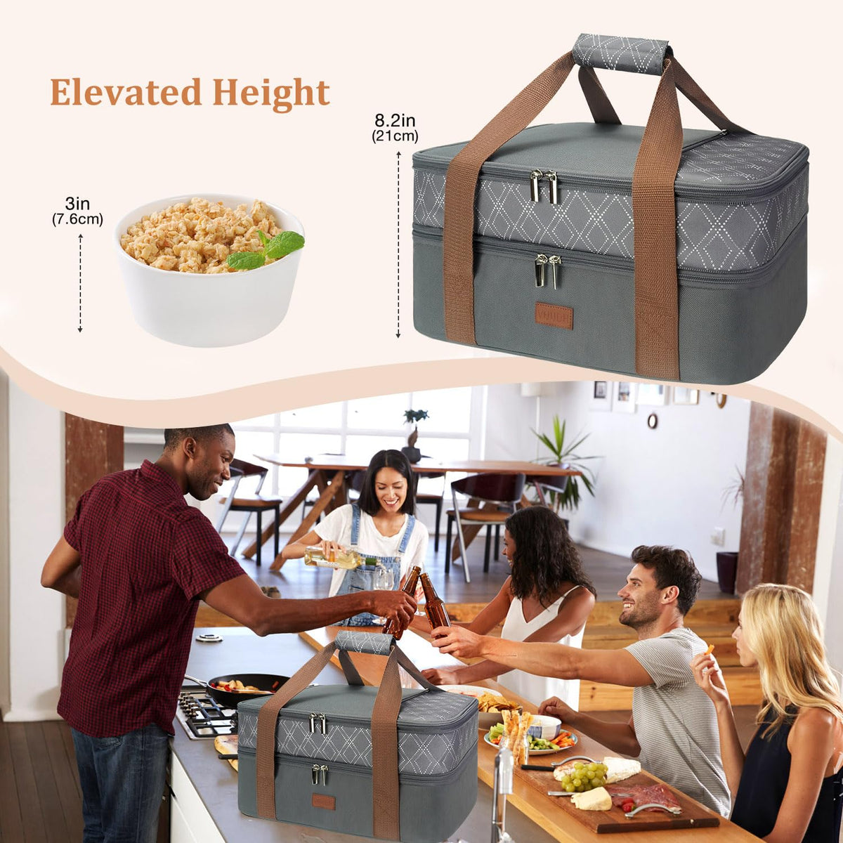 Vuudh transport bag with side pocket and padded handles for simple carrying.