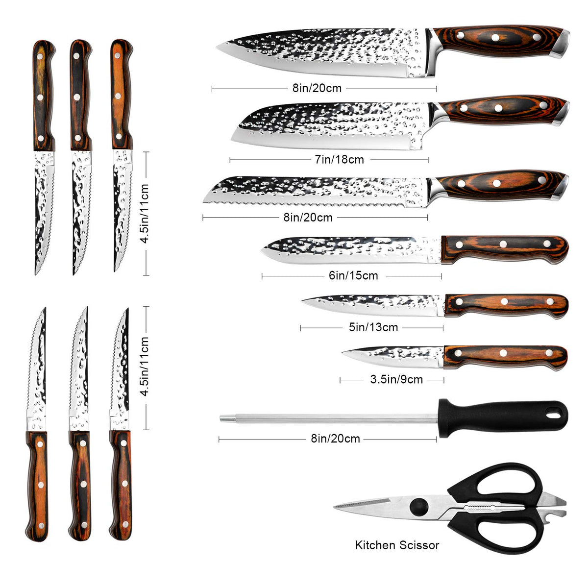 Vvwgkpk 8-inch chef knife edge close-up for precise slicing