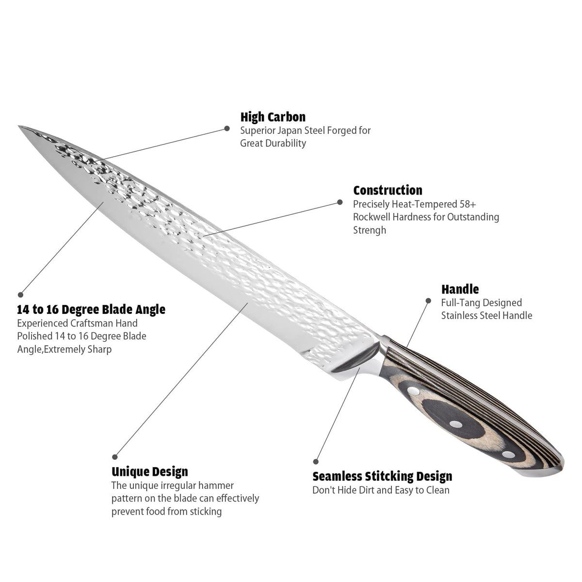 Vvwgkpk 7-inch santoku knife for versatile chopping tasks.